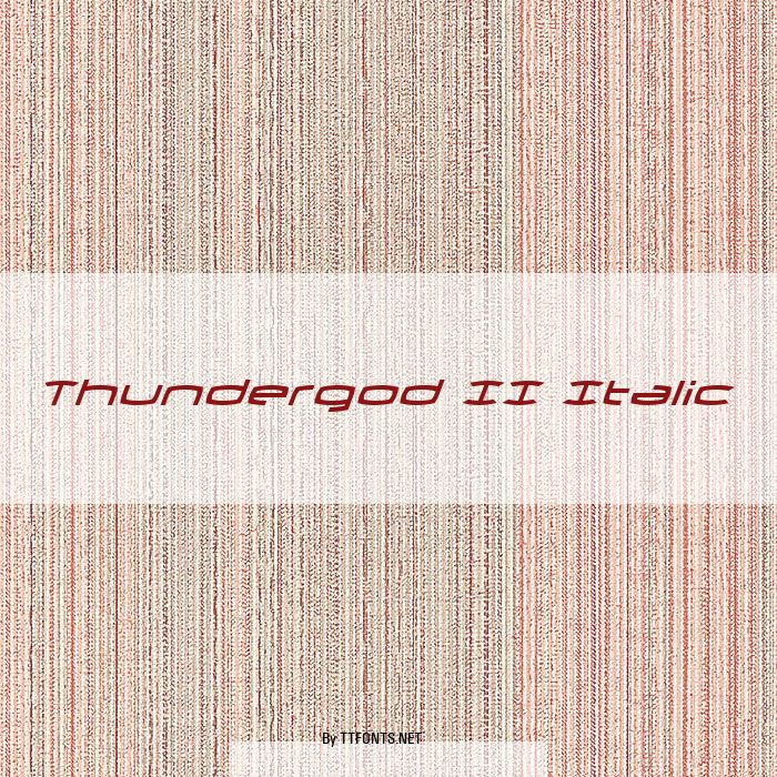 Thundergod II Italic example